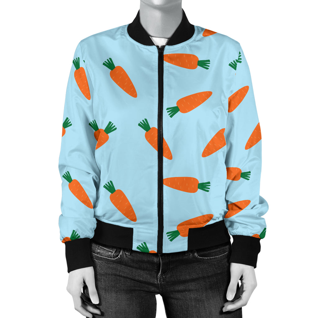 Carrot Pattern Print Design 03 Women's Bomber Jacket