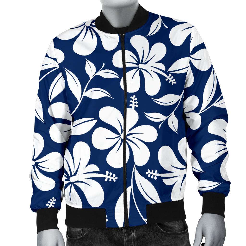 Hibiscus Pattern Print Design HB031 Men Bomber Jacket