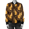 Cheetah Pattern Print Design 03 Women's Bomber Jacket