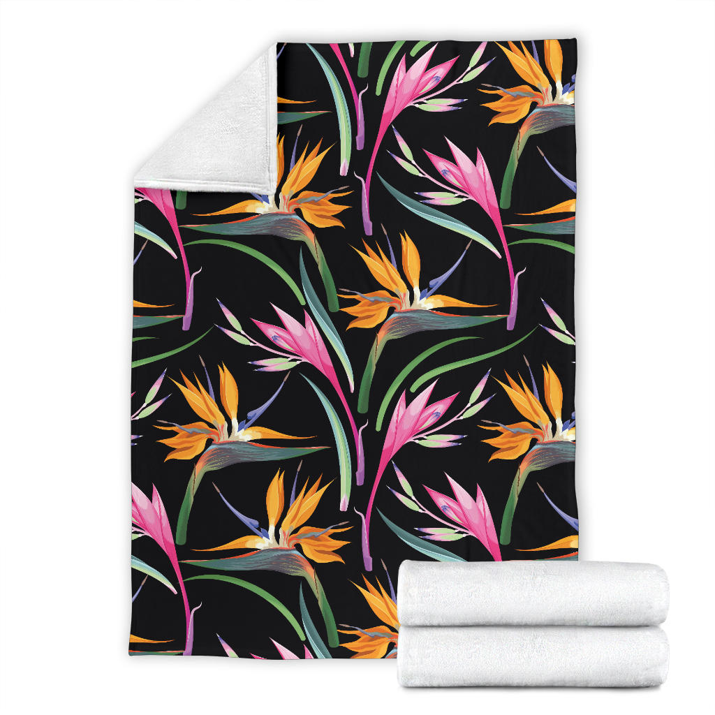 Tropical Flower Pattern Print Design TF017 Fleece Blanket