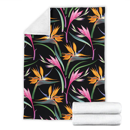 Tropical Flower Pattern Print Design TF017 Fleece Blanket