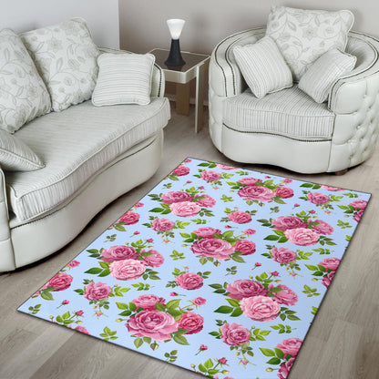 Rose Pink Pattern Print Design RO08 Area Rugs
