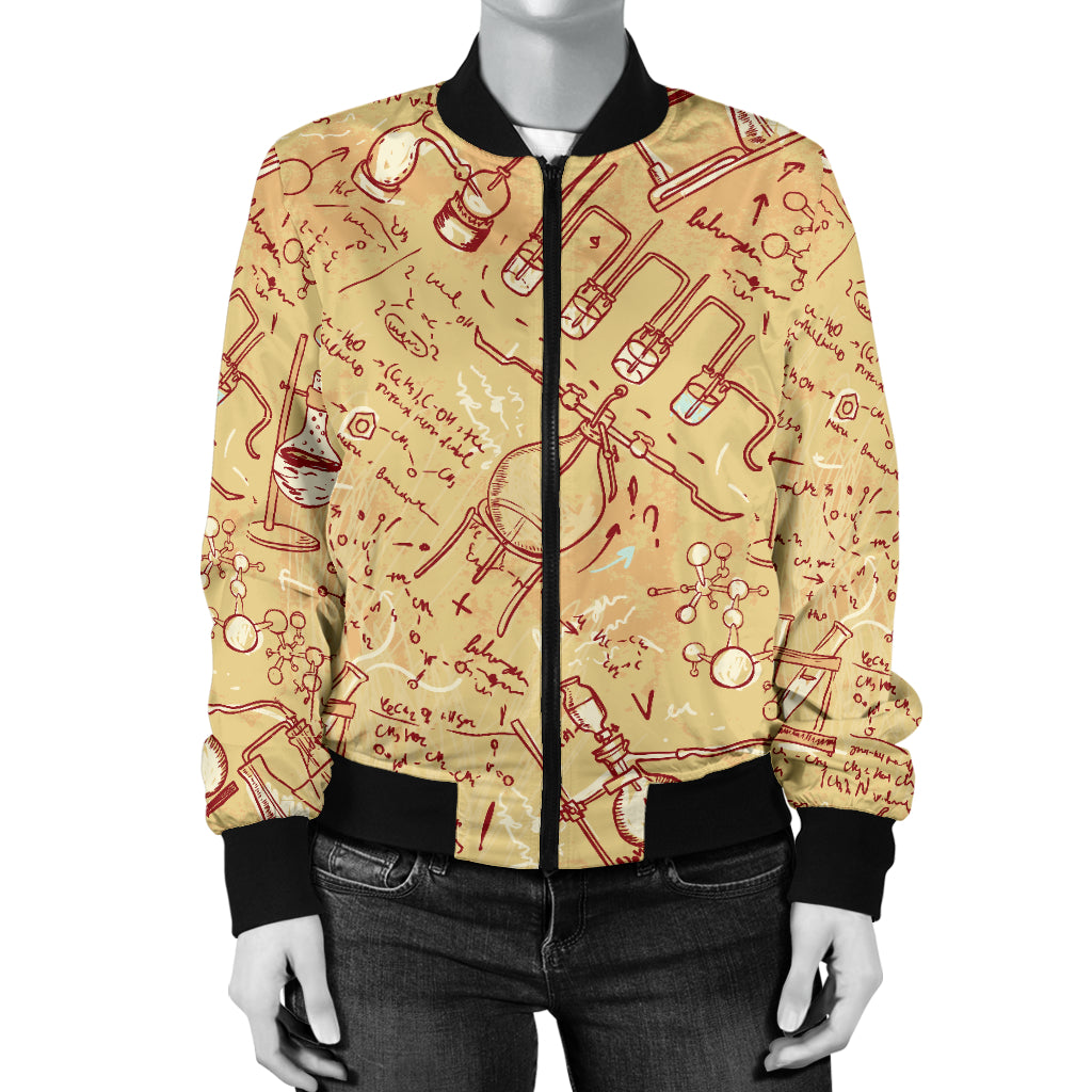 Chemical Pattern Print Design 01 Women's Bomber Jacket