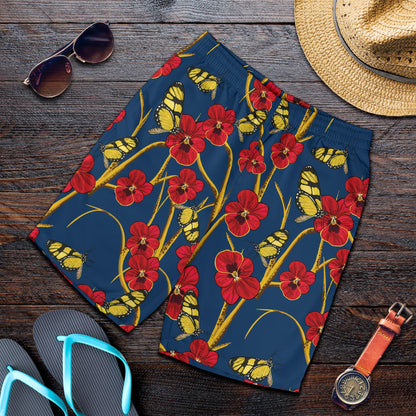 Pansy Pattern Print Design A01 Mens Shorts