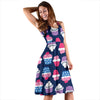 Cupcake Pattern Print Design CP04 Midi Dress