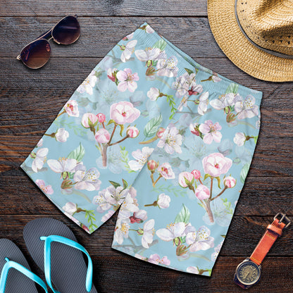 Apple blossom Pattern Print Design AB06 Mens Shorts