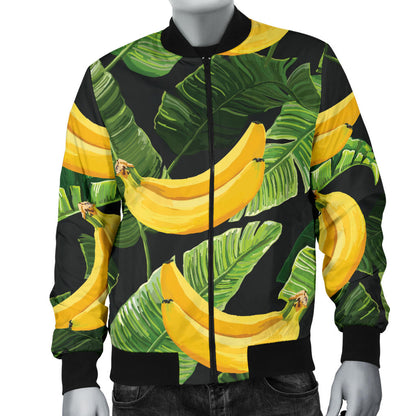 Banana Pattern Print Design BA01 Men Bomber Jacket