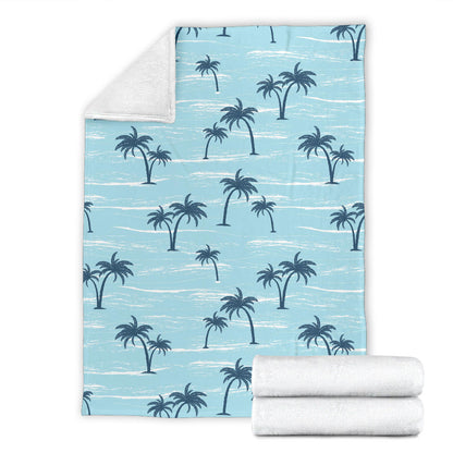 Palm Tree Pattern Print Design PT04 Fleece Blanket