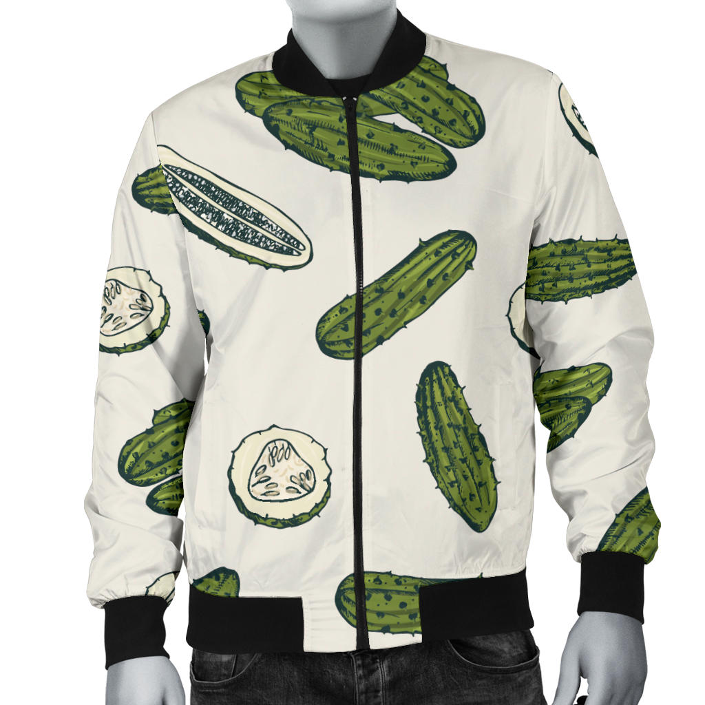 Cucumber Pattern Print Design CC05 Men Bomber Jacket