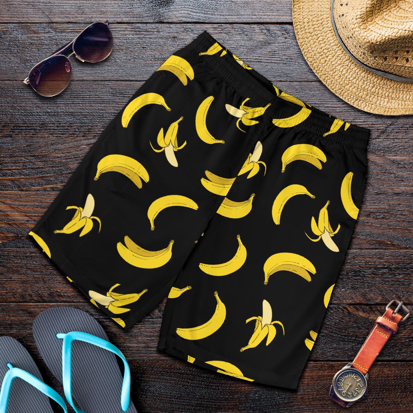 Banana Pattern Print Design BA05 Mens Shorts