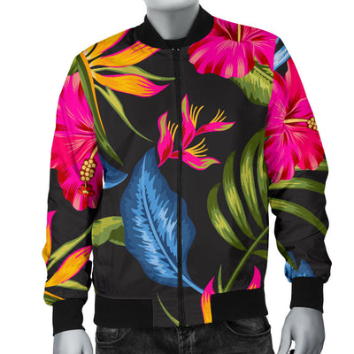 Bird Of Paradise Pattern Print Design BOP014 Men Bomber Jacket