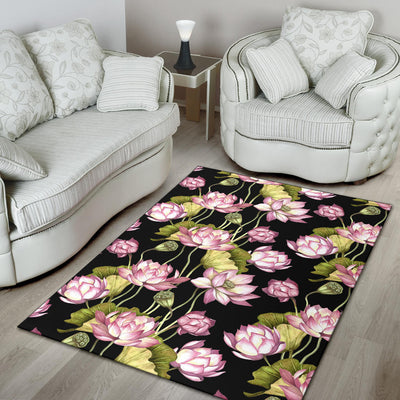 Water Lily Pattern Print Design WL06 Area Rugs
