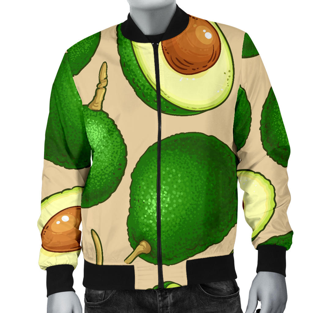 Avocado Pattern Print Design AC010 Men Bomber Jacket