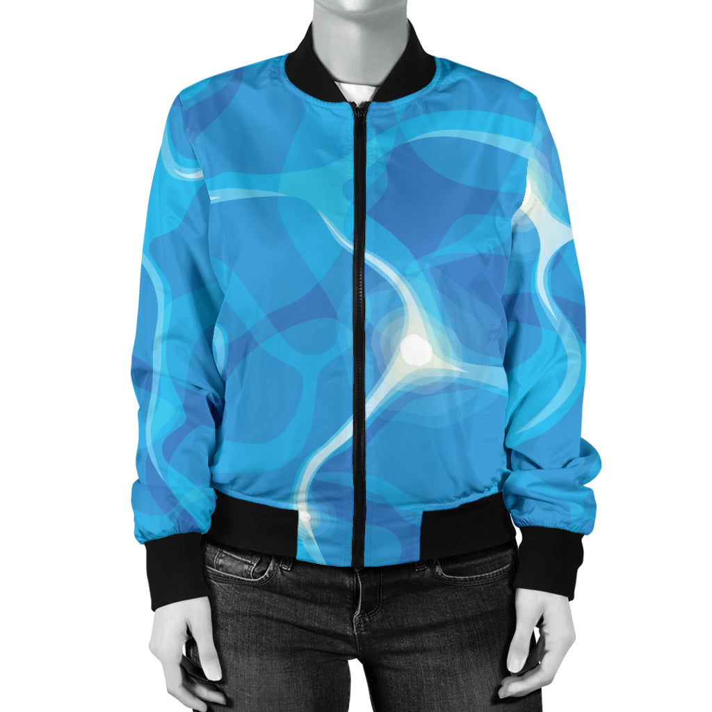 Ocean Reflex Pattern Print Design A02 Women's Bomber Jacket