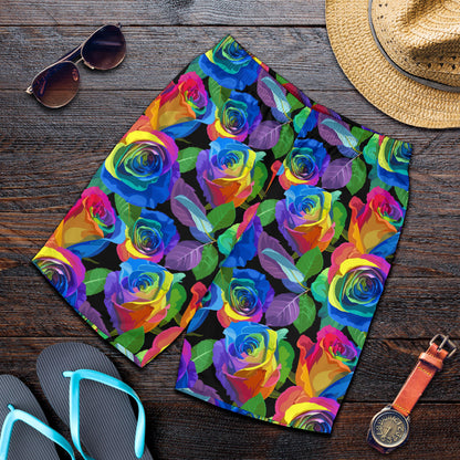Rose Pattern Print Design RO02 Mens Shorts