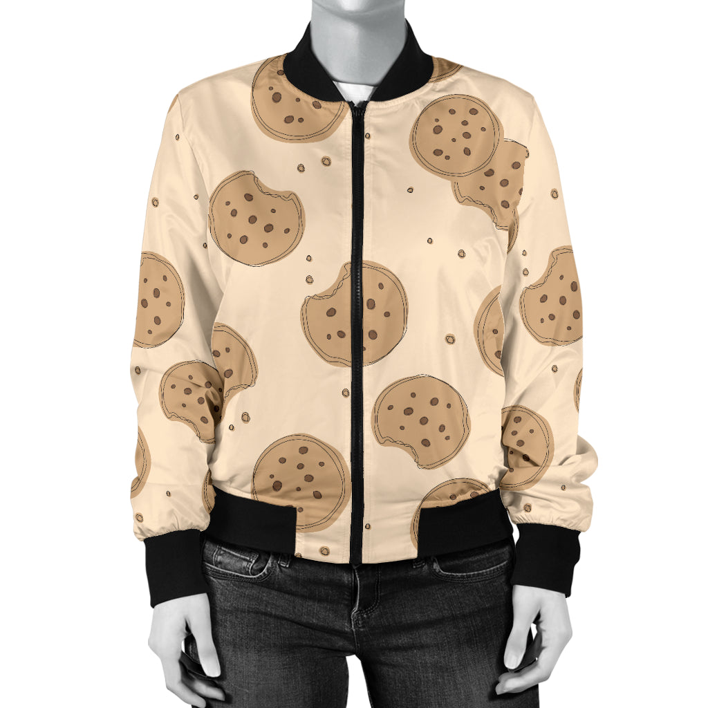 Biscuit Pattern Print Design 02 Women's Bomber Jacket