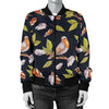 Birds Pattern Print Design 02 Women's Bomber Jacket