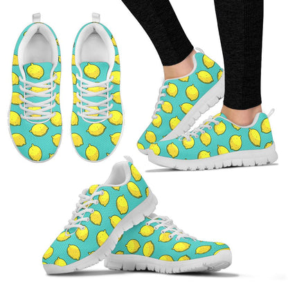 Lemon Pattern Print Design LM04 Sneakers White Bottom Shoes