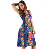 Hawaiian Themed Pattern Print Design H04 Midi Dress