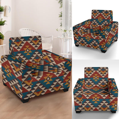 Knit Aztec Tribal Armchair Slipcover