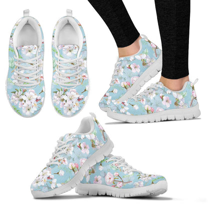 Apple blossom Pattern Print Design AB06 Sneakers White Bottom Shoes