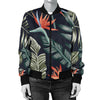 Bird Of Paradise Pattern Print Design BOP02 Women Bomber Jacket