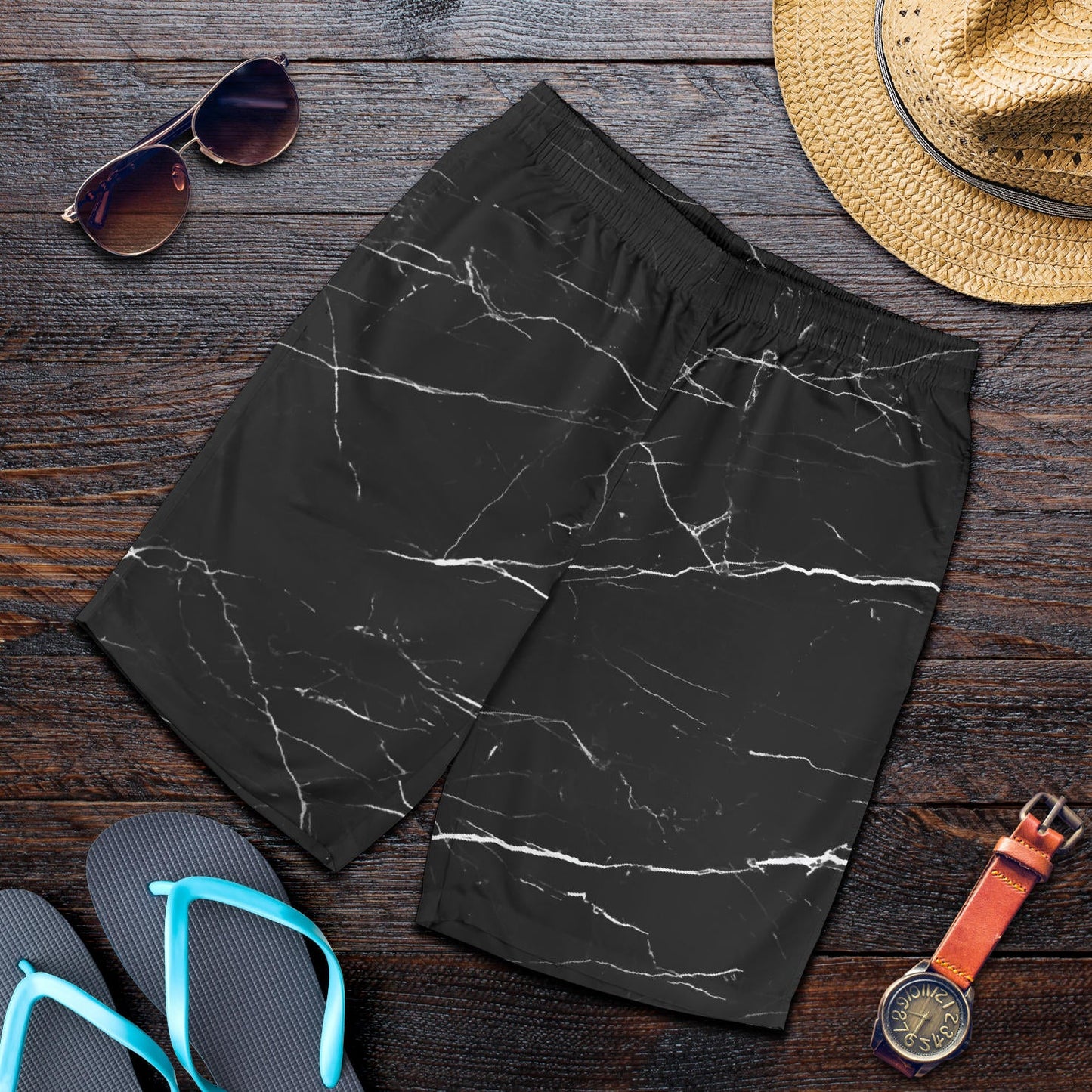 Marble Pattern Print Design 04 Mens Shorts
