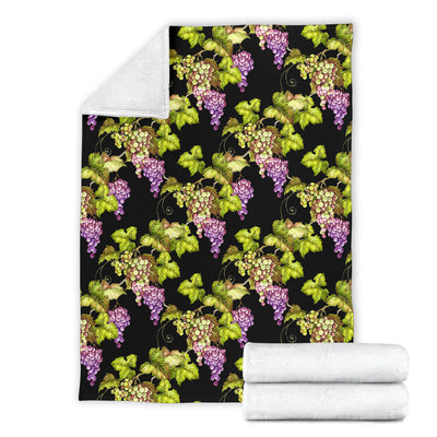 Grape Pattern Print Design GP04 Fleece Blanket