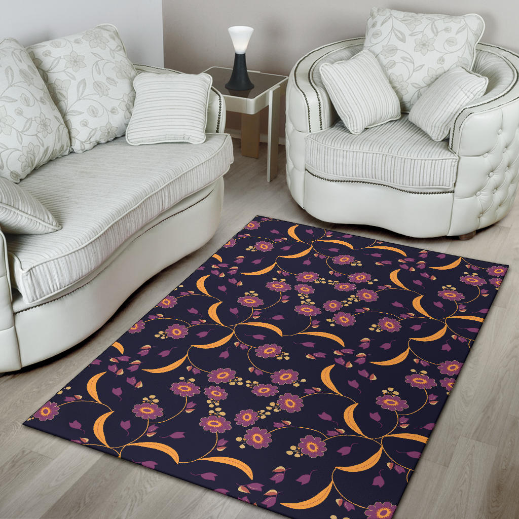Anemone Pattern Print Design AM012 Area Rugs