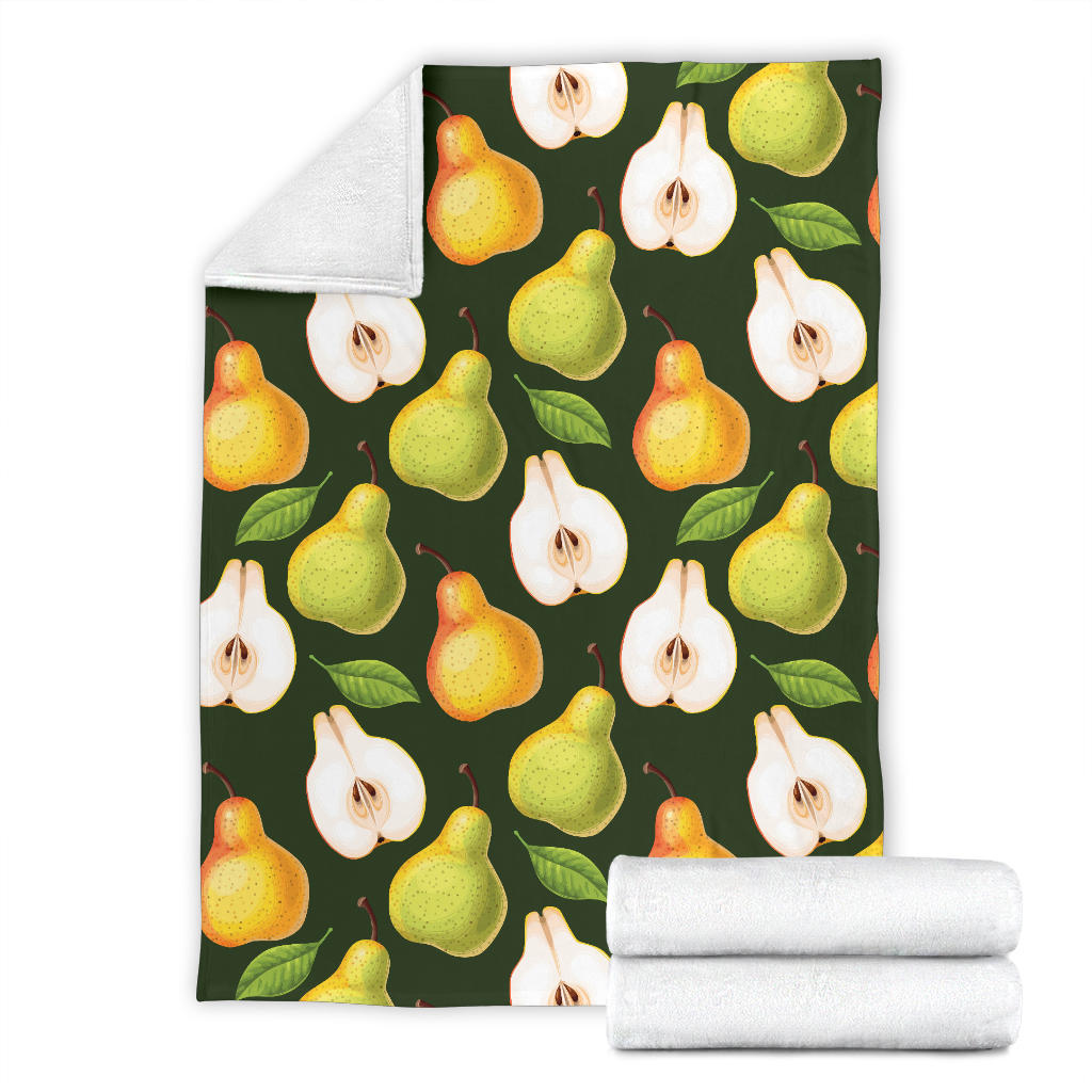 Pear Pattern Print Design PE06 Fleece Blanket
