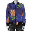 Pineapple Pattern Print Design PP02 Women Bomber Jacket