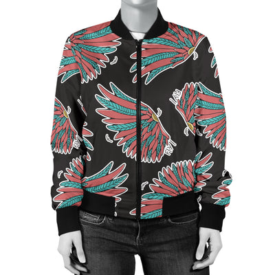 Angel Wings Pattern Print Design 05 Women's Bomber Jacket