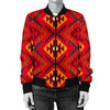 Aztec Pattern Print Design 06 Women's Bomber Jacket