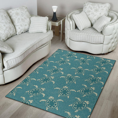 Sea Turtle Pattern Print Design T02 Area Rugs