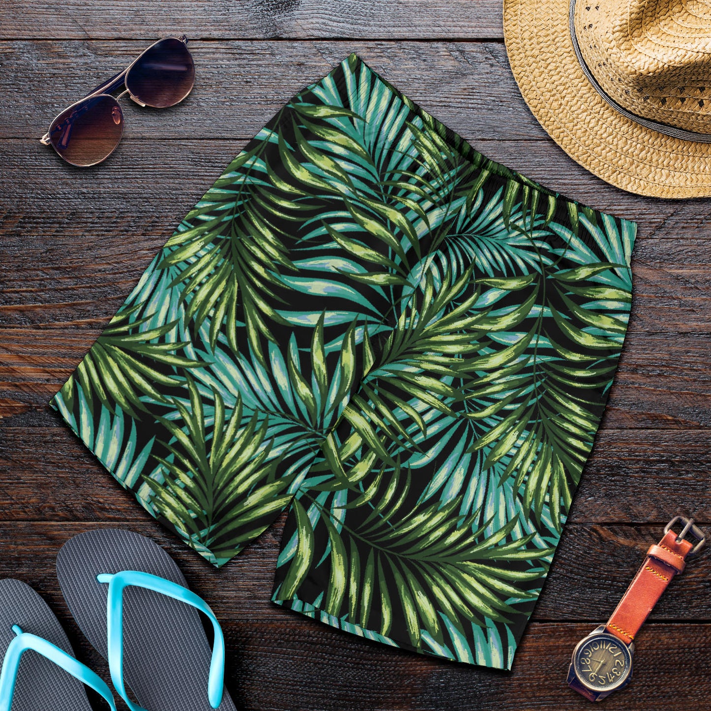 Tropical Flower Pattern Print Design TF08 Mens Shorts