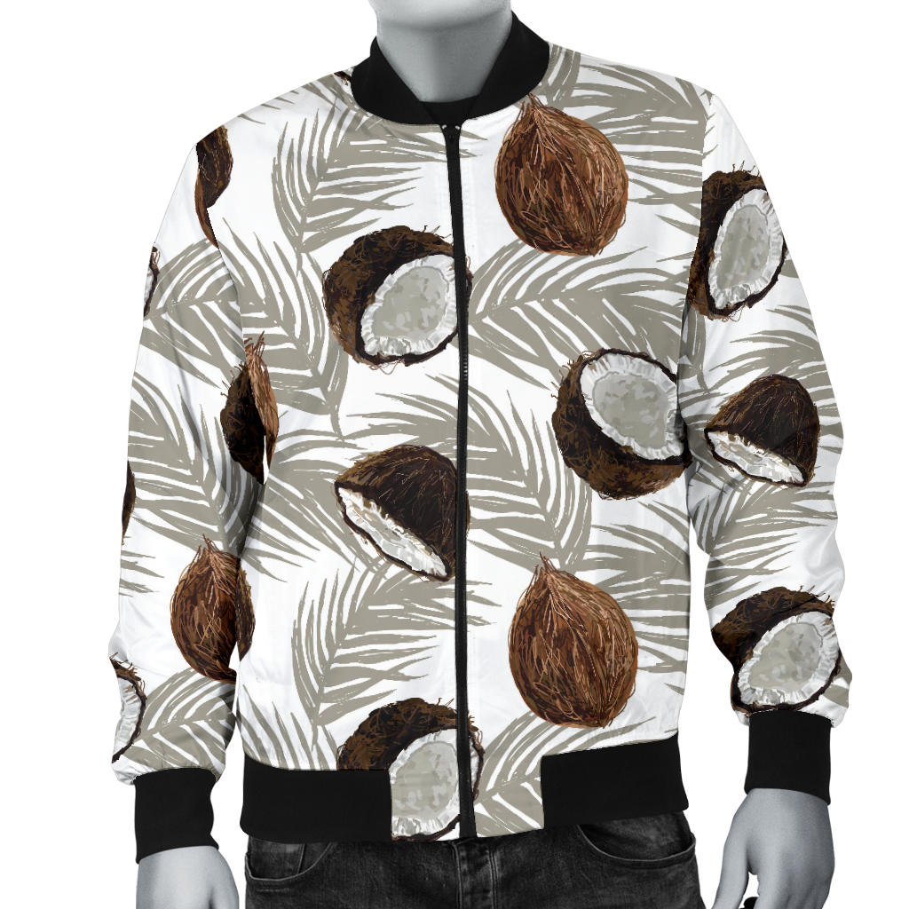 Coconut Pattern Print Design CN03 Men Bomber Jacket