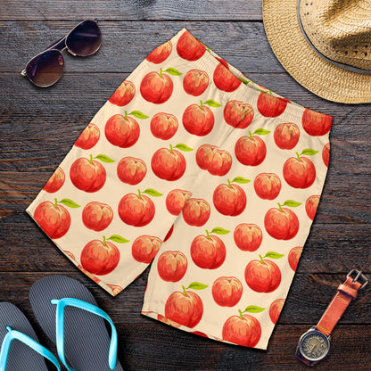 Peach Pattern Print Design A03 Mens Shorts