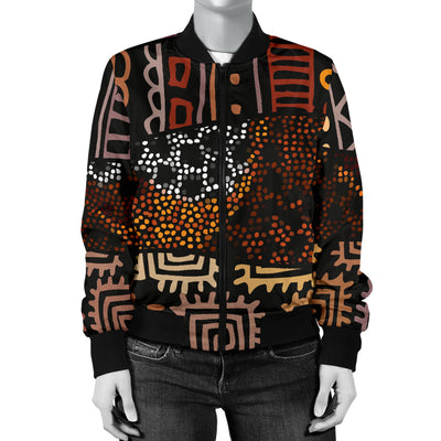 African Pattern Print Design 07 Women's Bomber Jacket