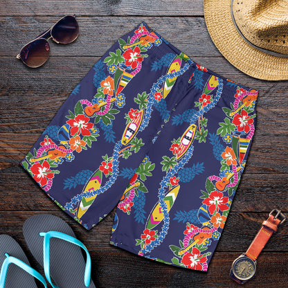 Hawaiian Themed Pattern Print Design H04 Mens Shorts