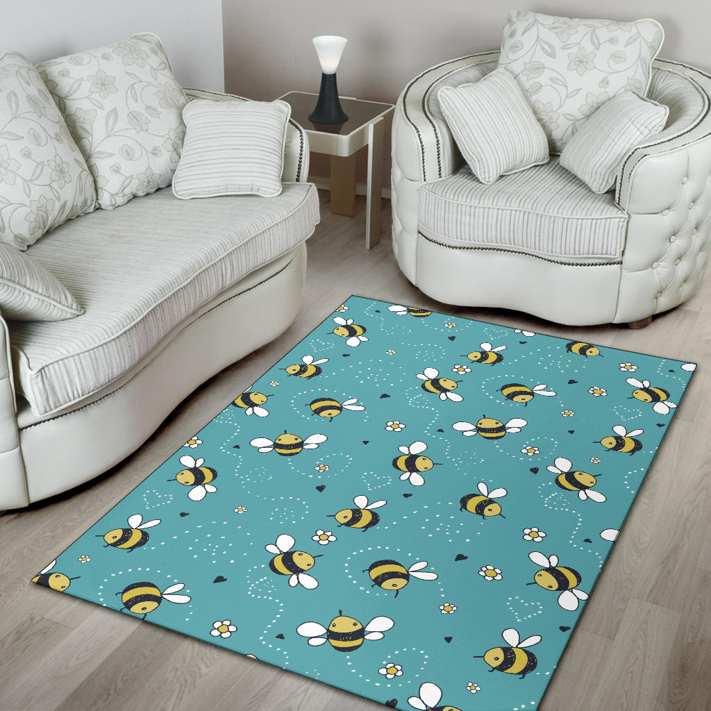 Bee Pattern Print Design BEE02 Area Rugs