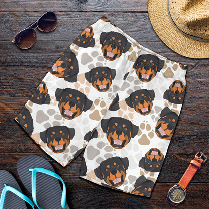 Rottweiler Pattern Print Design A03 Mens Shorts