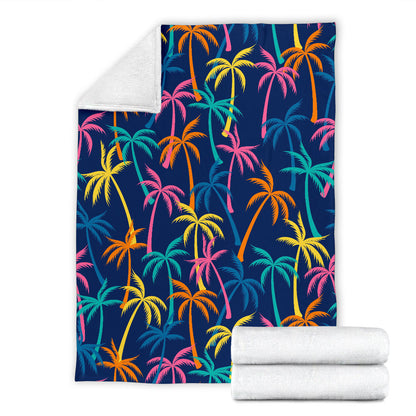 Palm Tree Pattern Print Design PT013 Fleece Blanket