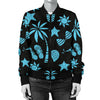 Beach Scene Pattern Print Design 03 Women's Bomber Jacket