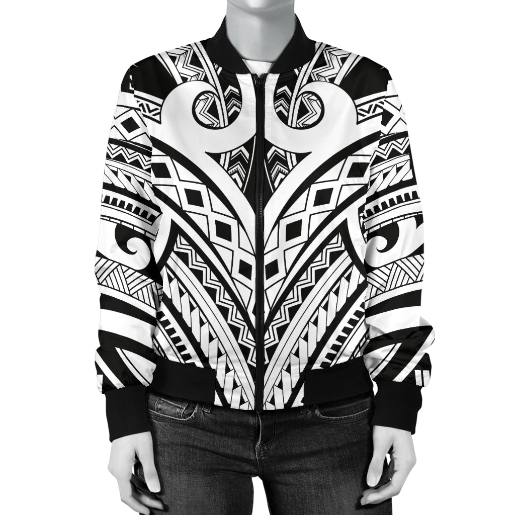 Maori Pattern Print Design 06 Women's Bomber Jacket