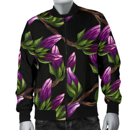 Magnolia Pattern Print Design MAG010 Men Bomber Jacket