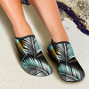 Gold Glitter Cyan Tropical Palm Leaves Aqua Water Shoes