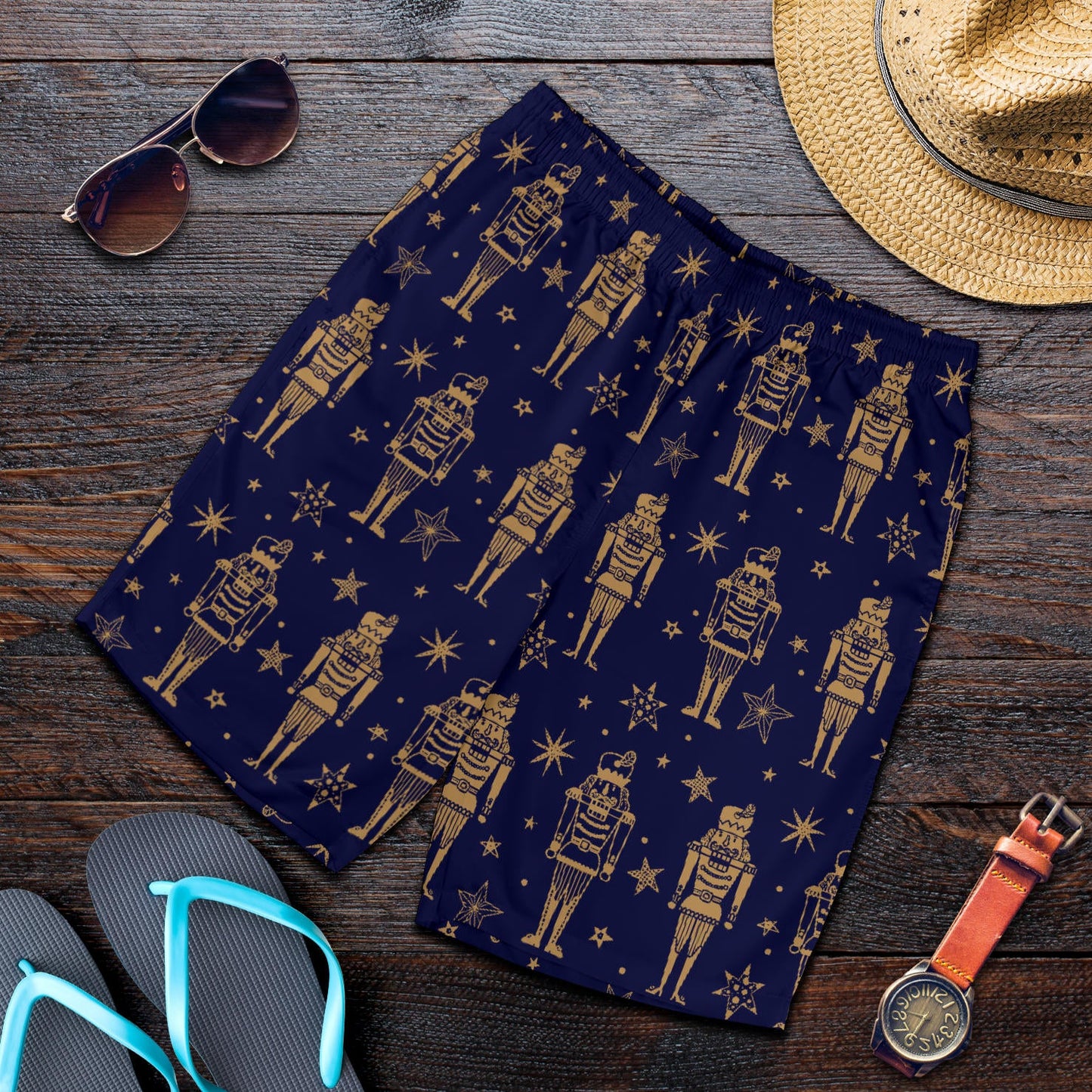 Nutcracker Pattern Print Design A05 Mens Shorts