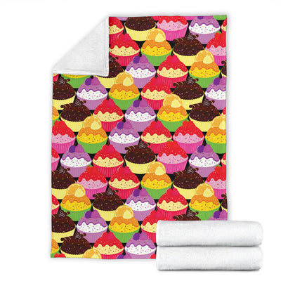 Cupcake Pattern Print Design CP02 Fleece Blanket