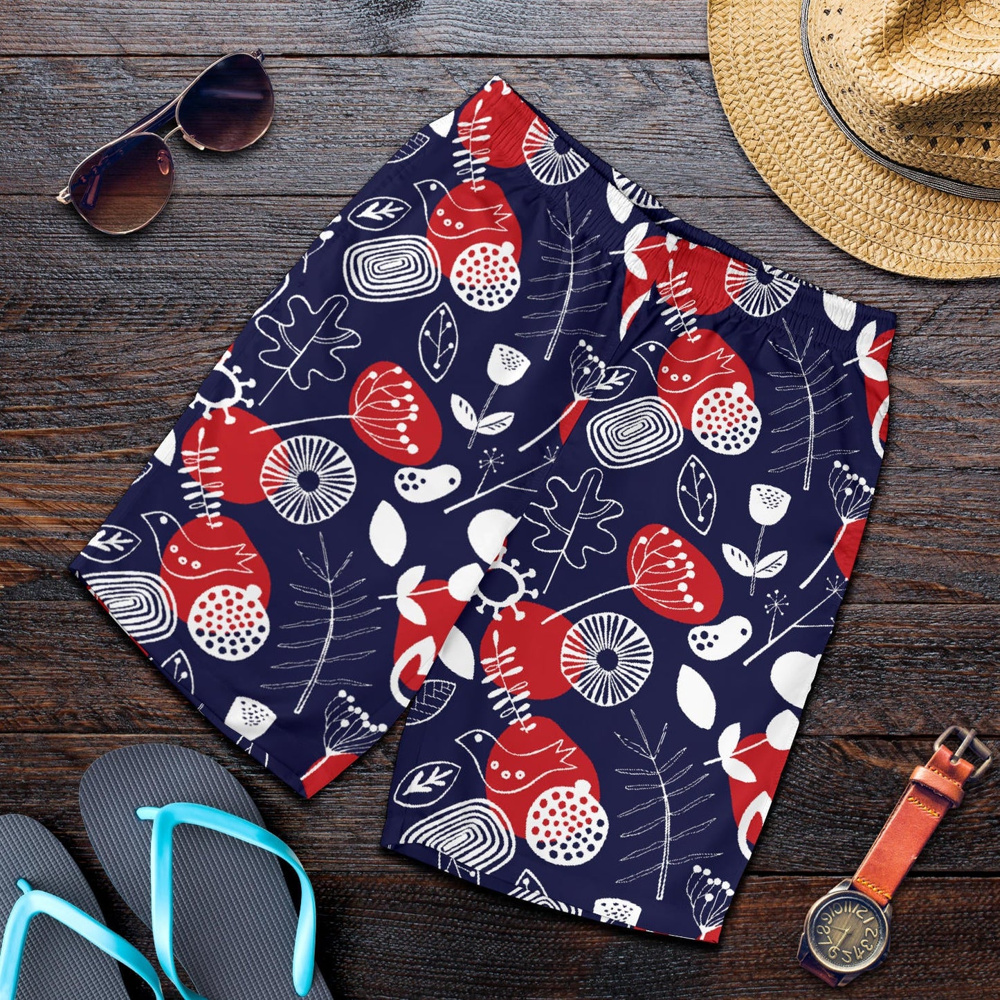 Nordic Pattern Print Design A02 Mens Shorts