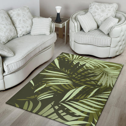 Palm Leaves Pattern Print Design PL05 Area Rugs